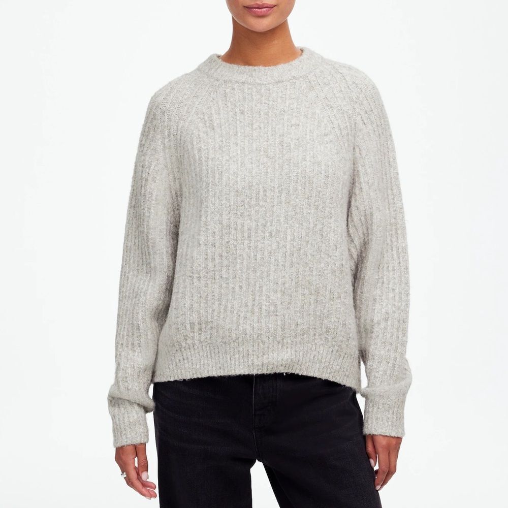 Madewell Ribbed Cotton-Blend Sweater Size XXS - Picture 1 of 11